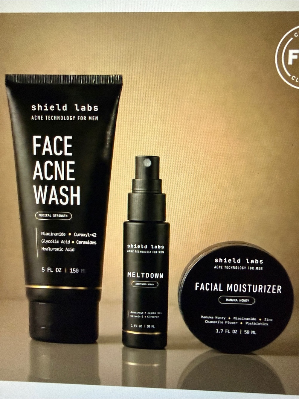 Shield Labs Face Acne Wash New Sealed